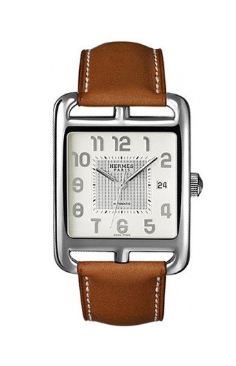 Hermes Etoupe Cape Cod Double Tour GM Watch, Hermes