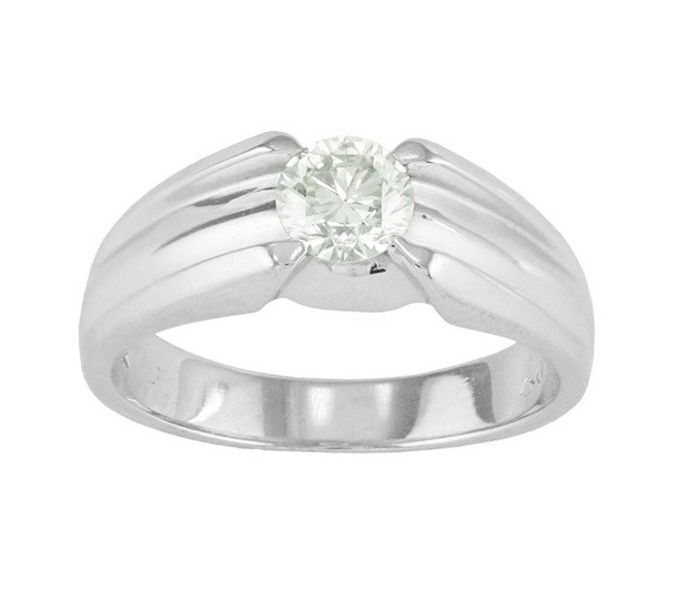 Mens Solitaire Diamond Ring