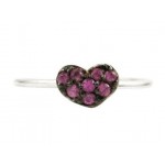 Barry Kronen Pink Sapphire Heart Ring S-1654P