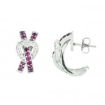 Féraud Pink Sapphire and Diamond Earrings FR04BE003