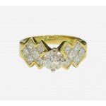 Round and Princess Cut Diamond Ring 15789-19532