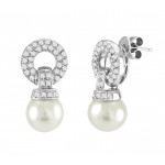 South Sea Pearl and Diamond Earrings 10432