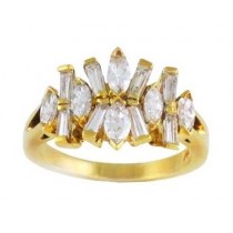 Marquise and Baguette Diamond Ring 15646