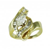 Marquise and Baguette Diamond Ring 21328