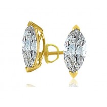 Marquise Diamond Stud Earrings 25687