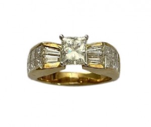 Princess cut Diamond Engagement Ring 15791