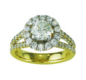 Split Shank Diamond Engagement Ring 20584