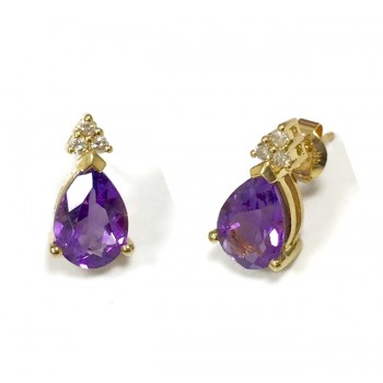 Amethyst and Diamond Earrings 27152
