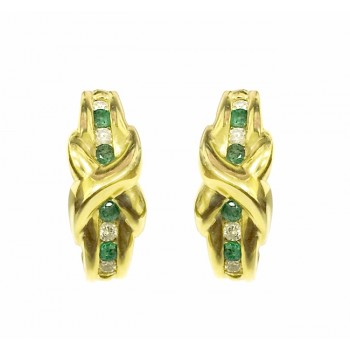 Emerald and Diamond Earrings 18141