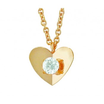 Escada Small Heart Diamond Necklace 14607QU