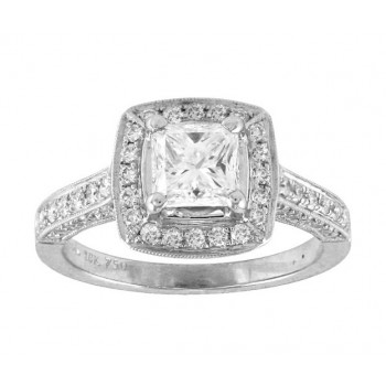 Radiant Cut Diamond Halo Ring Top 15048-22013