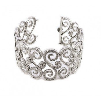 Swirl Design Diamond Bracelet 14242