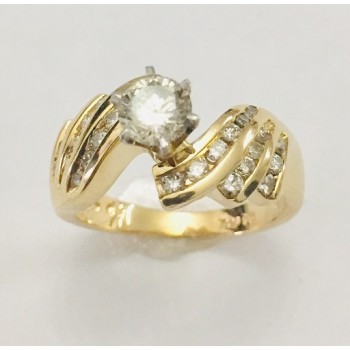 Swirl Design Diamond Engagement Ring 28877