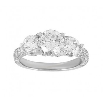 Three Stone Diamond Engagement Ring Top 15049-22433